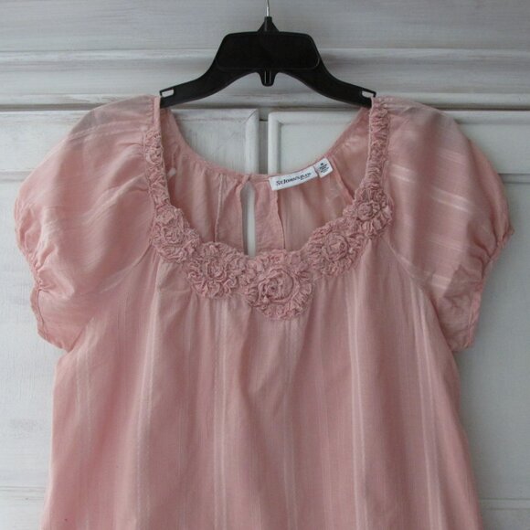 St. John's Bay Pink Blouse - Picture 2 of 12